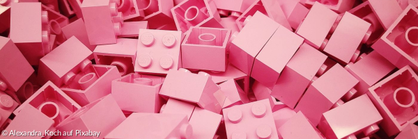rosafarbene Legobausteine